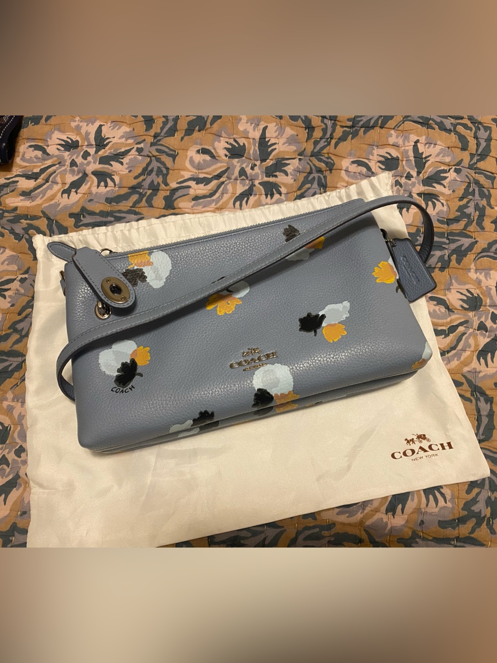 LIKE NEW Coach Painted Floral Crossbody Bag